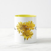 Personalized Yellow Daisy Floral Tasse (Zentrum)