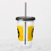 Personalized Yellow Dinosaur Hide Acryltrinkbecher (Rechts)