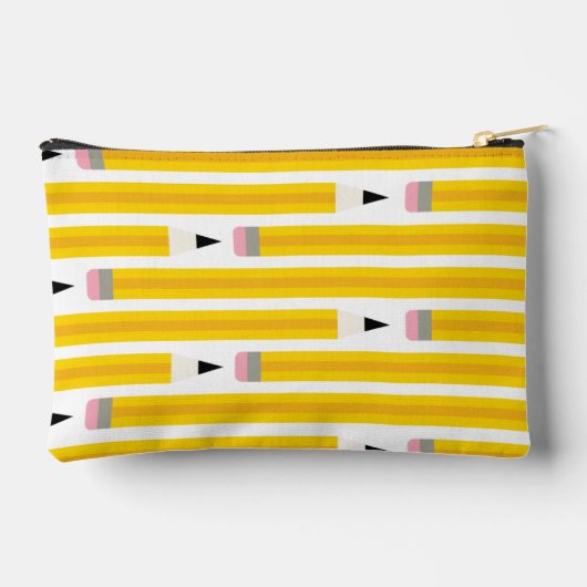 Personalized Yellow Pencil Zubehörtasche (Rückseite)