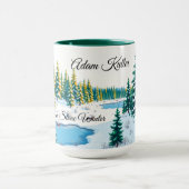 Personalized Yellowstone Winter Scene Coffee Tasse (Zentrum)