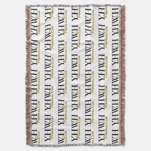 Personalized YHWH YAHWEH Above All Else Christian Decke (Vorderseite Vertikal)