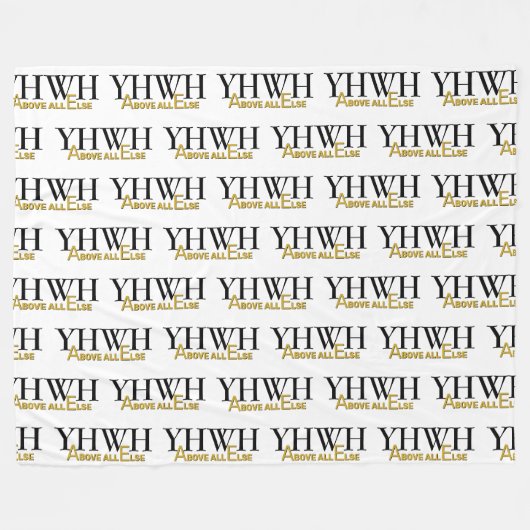 Personalized YHWH YAHWEH Above All Else Christian Fleecedecke (Vorderseite (Horizontal))