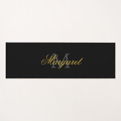 Personalized Yoga Mat with Custom Name and Initial Yogamatte (Vorderseite (Horizontal))