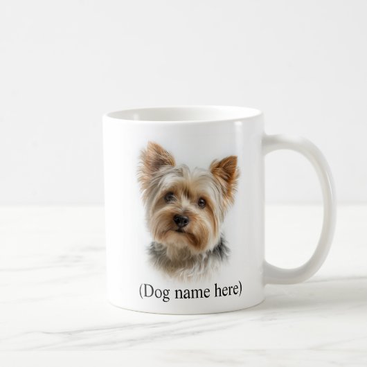 Personalized Yorkie Dog Mom Kaffeetasse (Rechts)