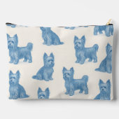 Personalized Yorkshire Terrier Blue Name Gift Cute Zubehörtasche (Rückseite)
