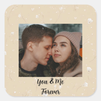Personalized “You & Me Forever” Photo Sticker