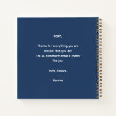 Personalized You Radiate Kindness Spiral Notebook Notizblock (Rückseite)