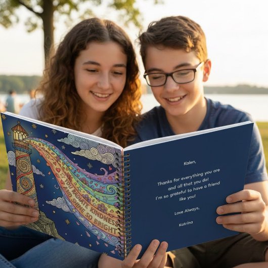 Personalized You Radiate Kindness Spiral Notebook Notizblock