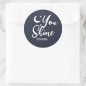 Personalized You shine Women's Runder Aufkleber (Tasche)