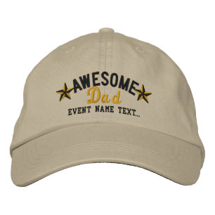 Personalized Your Name Awesome Dad Embroidery Bestickte Kappe