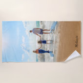 Personalized Your Photo Beach Towel Custom Name Strandtuch (Vorderseite)