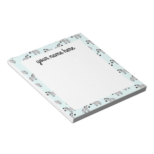 Personalized Zebra Notepad Notizblock (angewinkelt)