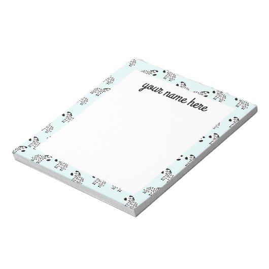Personalized Zebra Notepad Notizblock (Rotiert)