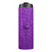 PersonalizedPurple Glitzer Individuelle Name Thermosbecher (Vorderseite)