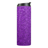 PersonalizedPurple Glitzer Individuelle Name Thermosbecher (Nach links gedreht)