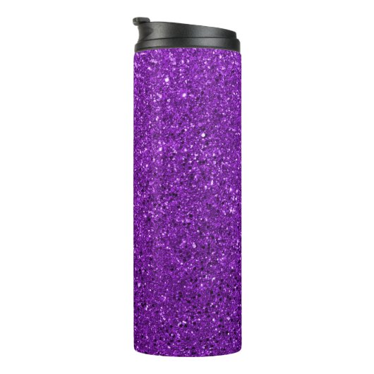 PersonalizedPurple Glitzer Individuelle Name Thermosbecher (Nach rechts gedreht)