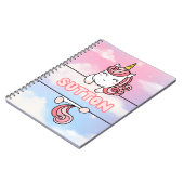 PersonalizedSutton Unicorn Girlie Notebook Notizblock (Linke Seite)