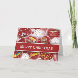 PersonalizedTeacher Frohe Weihnachtskarten Ornamen Feiertagskarte