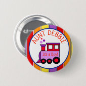 PersonalizedTrain Baby Duschtaschen zu sein Button (Vorne & Hinten)