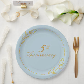 Personalizes Anniversary with Golden Frame Pappteller