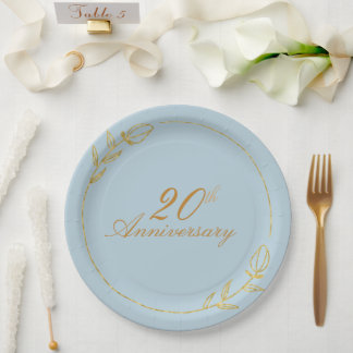 Personalizes Anniversary with Golden Frame Pappteller