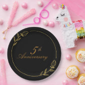 Personalizes Anniversary with Golden Frame Pappteller (Party)