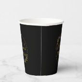 Personalizes Birthday with Golden Frame Pappbecher (Rechts)