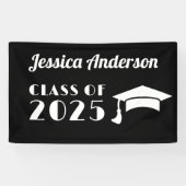 PersonalizeSchwarzweiß-Abschluss Banner (Horizontal)