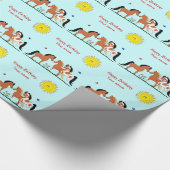Personalizied Pferdefreund-Packpapier Geschenkpapier (Ecke)