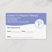 Personalkarte für die medizinische Physikalische T Terminkarte (Vorderseite)