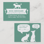 Personalkarte für Hunde Groomer - Personalisierbar Terminkarte (Vorne/Hinten)