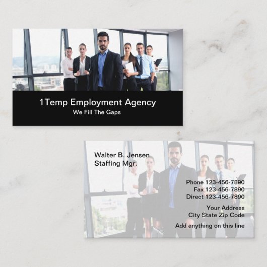 Personalmanagement Visitenkarte (Vorne/Hinten)