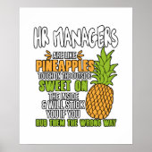 Personalmanager sind wie Ananas. Poster (Vorne)