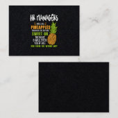 Personalmanager sind wie Ananas. Visitenkarte (Vorne/Hinten)