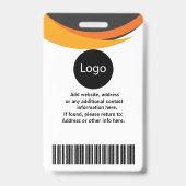 Personalnummer des Unternehmens, Foto Logo-Bar-Cod Ausweis (Rückseite)