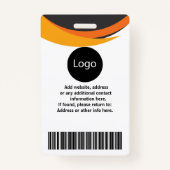 Personalnummer des Unternehmens, Foto Logo-Bar-Cod Ausweis (Rückseite)