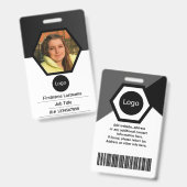 Personalnummer des Unternehmens, Foto Logo-Bar-Cod Ausweis (Vorder- & Rückseite)