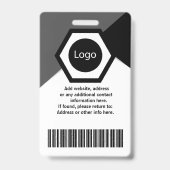 Personalnummer des Unternehmens, Foto Logo-Bar-Cod Ausweis (Rückseite)