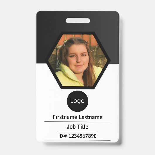 Personalnummer des Unternehmens, Foto Logo-Bar-Cod Ausweis (Vorderseite)