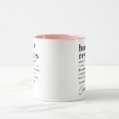 Personalschätzungsgeschenk, Definition der Humanre Tasse (Zentrum)