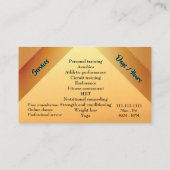Personaltrainer 3,5" x 2,0" Visitenkarte (Rückseite)