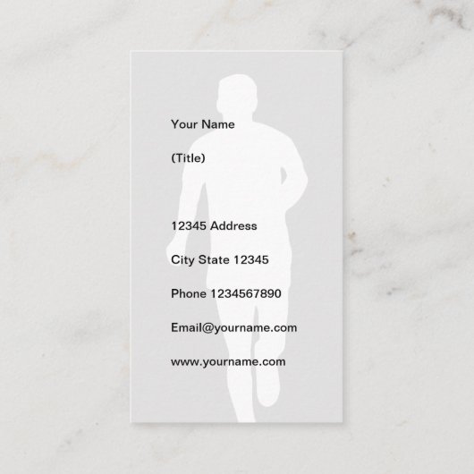 Personaltrainer Fitness Coach Visitenkarte (Rückseite)