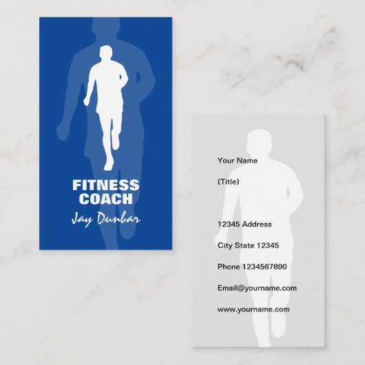 Personaltrainer Fitness Coach Visitenkarte (Vorne/Hinten)
