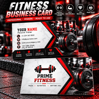 Personaltrainer Fitness Visitenkarte | Modern