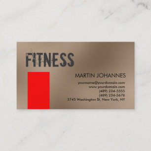 Personaltrainer Rot Beige Visitenkarte