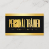 Personaltrainer Schwarz und Gold Visitenkarte (Vorderseite)
