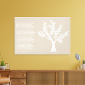 PersonalTrees - Warm Gray - Poet Tree Leinwanddruck (Insitu (Wohnzimmer))