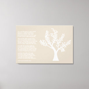 PersonalTrees - warmes Grau - Dichter-Baum Leinwanddruck