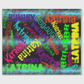 Personaluzed Name, der Paoer einwickelt Geschenkpapier (Flach)