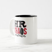 Personalverantwortlicher Chaos-Koordinator Zweifarbige Tasse (Vorderseite Links)